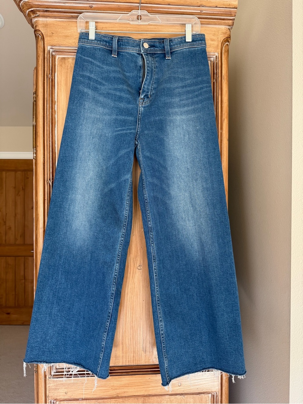 Pistola Penny Wide Leg Raw Hem Jeans size 27